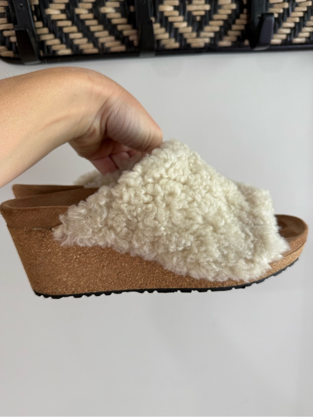 Birkenstock Papillio Namica Teddy Wedge Sandals - Size 39/Size 8 - Picture 6 of 15